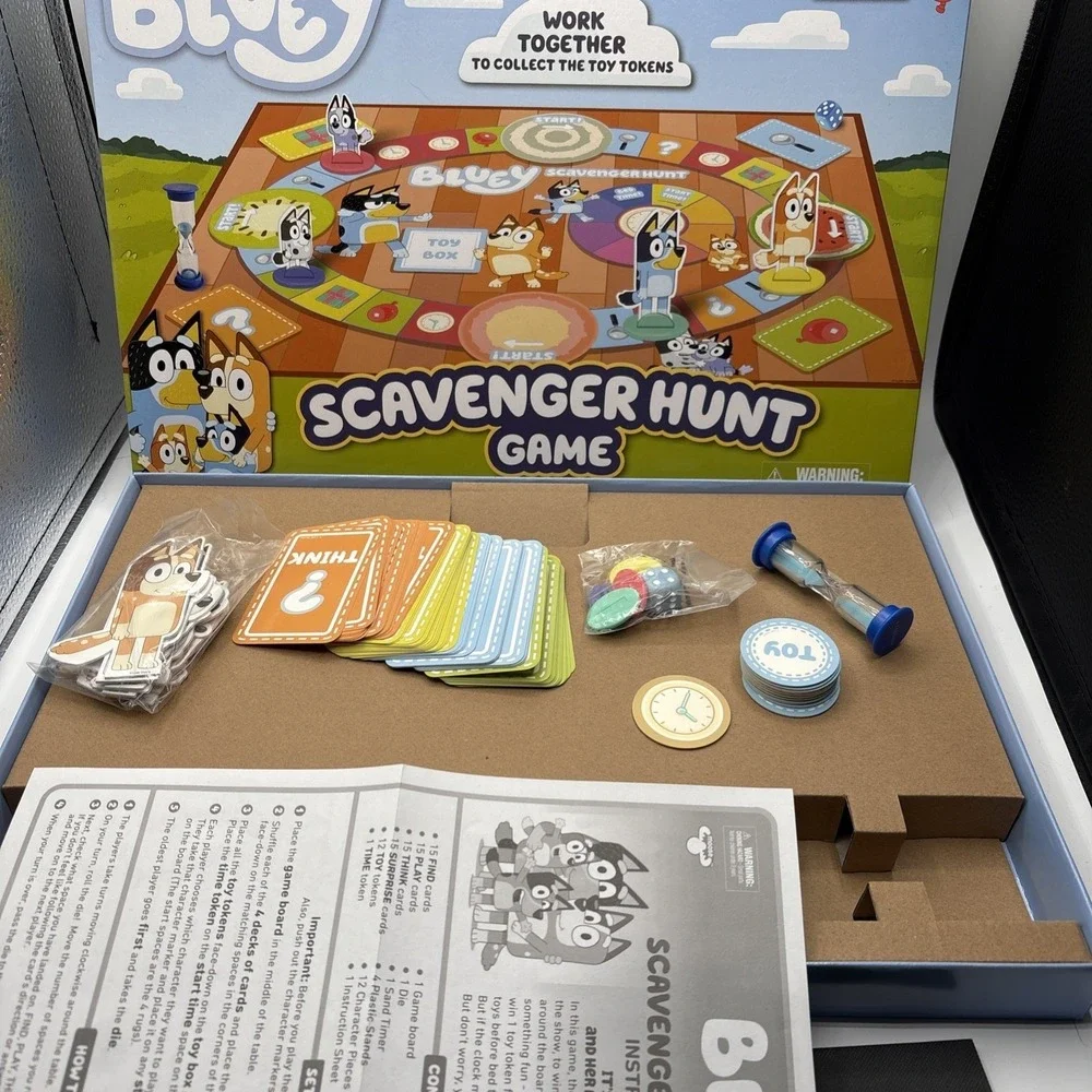 Bluey Scavenger Hunt Game Moose Toys Cooperative Board Game 2-4‎ Players Ages 3+